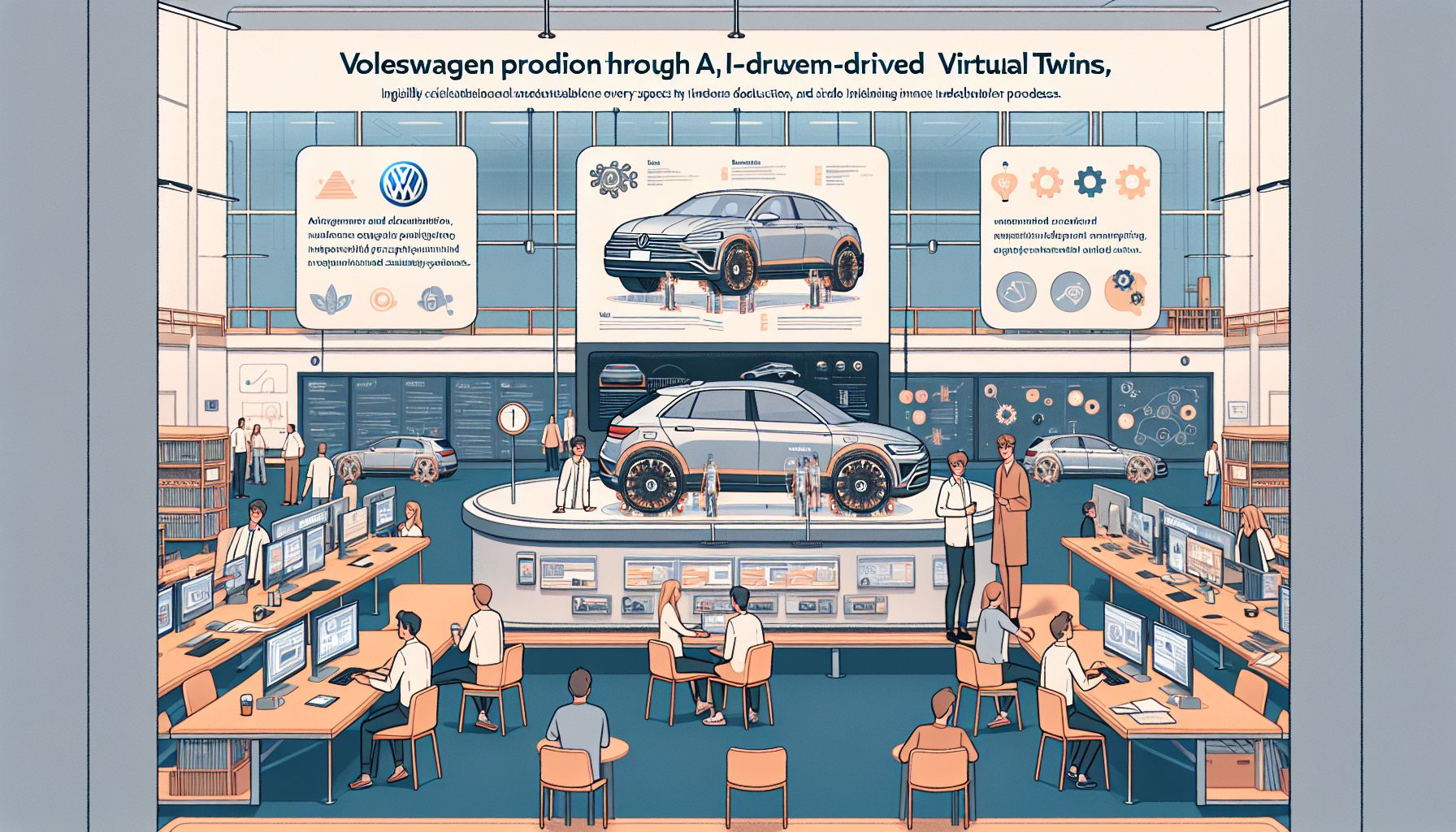 Volkswagen Verbeterd Productie met AI-gestuurde Virtual Twins