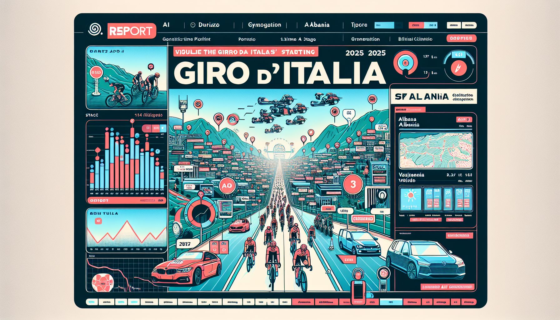 Giro d'Italia 2025 Start in Albanië met Innovatieve AI-verslaggeving